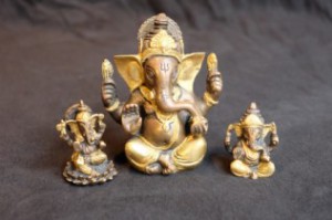Ganesha twee kleuren brons